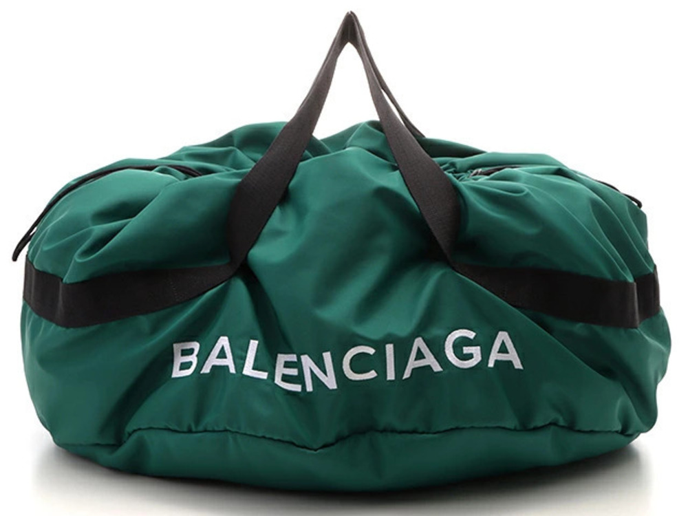 Balenciaga Wheel Boston Bag Green Black